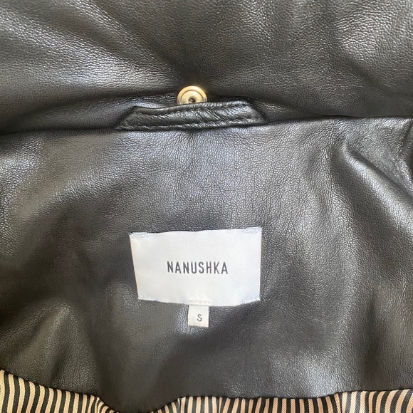 Nanushka Vegan Leather Eska Puffer Size S - Picture 5 of 6